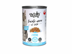 TufTuf Tuf Tuf kousky masa s rybou pro kočky konzerva 415g