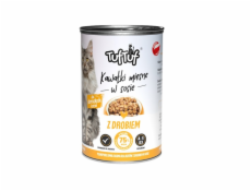 TufTuf Tuf Tuf kousky masa s drůbežím masem pro kočky konzerva 415g
