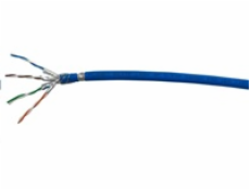 FTP kabel PlanetElite, Cat6A, drát, 4pár LS0H, Dca, modrý, 100m