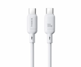 Rychlonabíjecí kabel Baseus Silky USB-C/USB-C 1m 100W bílý