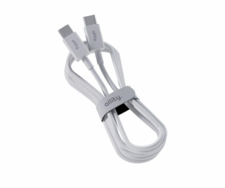 Datový kabel Allity AUC-03 USB-C/USB-C 1m 60W bílý
