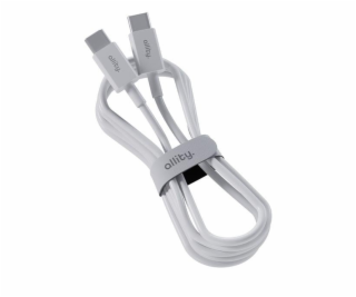 Datový kabel Allity AUC-03 USB-C/USB-C 1m 100W bílý