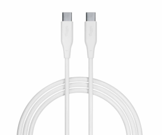 Datový kabel Allity AUC-02 USB-C/USB-C 2m 100W bílý
