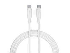 Datový kabel Allity AUC-02 USB-C/USB-C 2m 100W bílý