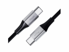 Datový kabel Allity AUC-02 USB-C/USB-C 1m 100W černý
