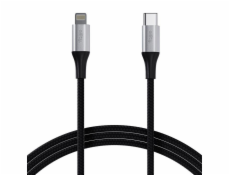 Datový kabel Allity AUC-01 USB-C/Lightning 2m 27W černý