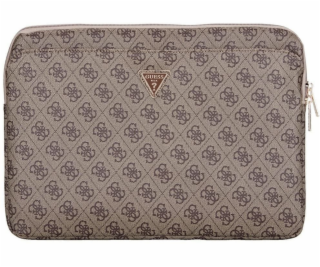 Guess Hnědá kabelka Sleeve 14 4G s trojúhelníkovým logem ...