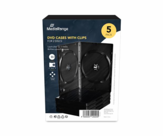 Obal na 2 DVD 14mm černý - 5 ks
