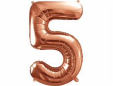 Balloon Patry Deco Fly Balloon číslo 5, 86 cm, růžové univerzální zlato