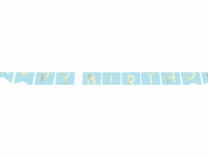 Party Deco Birthday banner, Happy Birthday, světle modrý, 175 cm univerzální