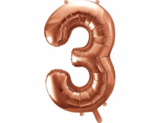 Balloon večírku večírku č. 3, 86 cm, růžové univerzální zlato
