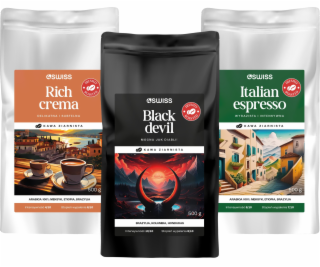 4Swiss Sada 4 švýcarských kávových zrn čerstvě pražená ká...