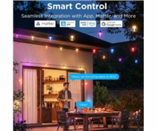 Govee RGBICW Smart zahradní řetěz 15 žárovek Matter