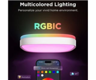 Govee RGBICWW Smart duální stropní světlo 2400lm 30cm Matter