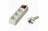 PremiumCord PP3K-02 230V 2m 3 zásuvky + vyp