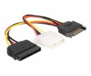DeLock Power Adapter SATA 15-pin samec&gt; Molex samice 4...