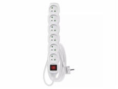 EMOS predlžovacie šnúra P1613C - 6 zásuviek, 3m, s vypínačom