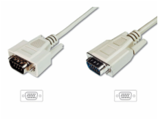 Digitus Monitor kábel, VGA, tienený, béžový AWG28, 1,8 m