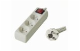 PremiumCord PP3K-03 230V 3m 3 zásuvky + vyp