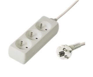 Predlžovací prívod 230V, 2m, 3 zásuvky
