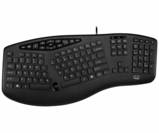 Adesso AKB-160UB/ drátová klávesnice/ multimedia/ ergonom...