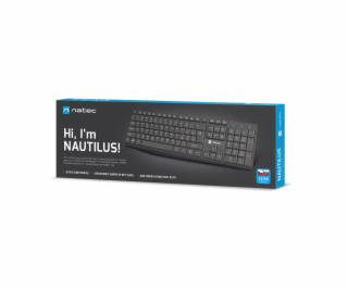 Klávesnice Natec Nautilus 2, CZ/SK layout, slim, černá, 1...