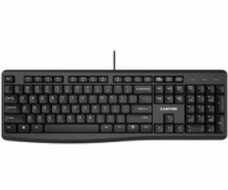 CANYON drátová klávesnice KB-50, USB, nízký zdvih, tenký ...