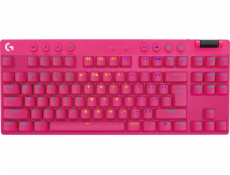 Logitech G PRO X TKL LIGHTSPEED Gaming Keyboard - MAGENTA - US INT L - 2.4GHZ/BT - TACTILE