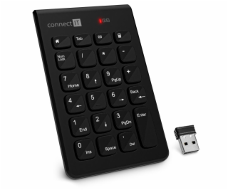 CONNECT IT NumCALC bezdrátová numerická klávesnice, černá