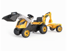 Šlapací traktor Smoby Builder Max s bagrem a vozíkem