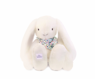 Doudou Plyšový králík XXL s šátkem bílý 50 cm
