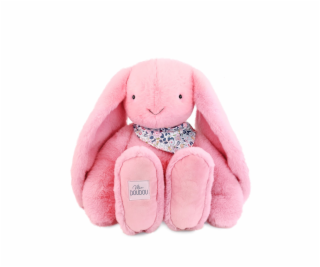 Doudou Plyšový králík XXL s šátkem růžový 50 cm