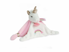 Doudou Dárková sada - plyšový muchláček jednorožec růžový 20 cm
