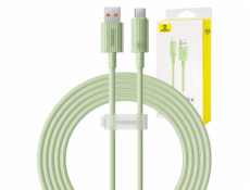 Rychlonabíjecí kabel Baseus USB na USB-C Habitat Series 2m 100W (zelený)