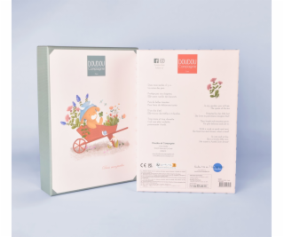 Doudou Dárková sada Plyšová kravička Aneth s dečkou zelen...