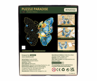 RoboTime Dřevěné puzzle Motýl Morpho Helena