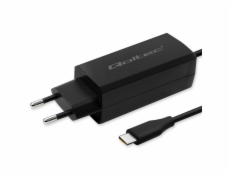 Qoltec 90W GaN nabíječka do zásuvky | 5–20 V | 3–4,5 A | USB-C 3.1
