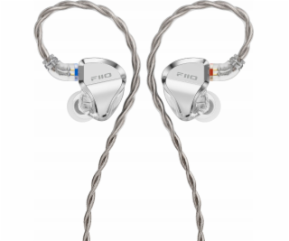 FiiO JH5 stříbrná sluchátka - Hybridní IEM 1x DD 4x BA