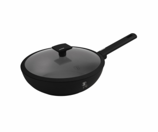 Pánev WOK s titanovým povrchem a poklicí 28 cm Matte Blac...