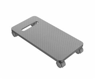 Desktop computer stand, on wheels (black)