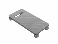 Desktop computer stand, on wheels (black)