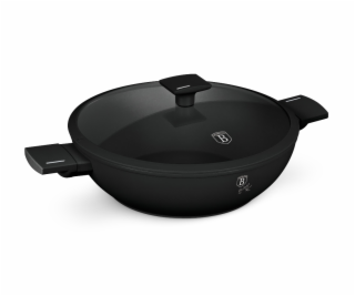 Pánev WOK s titanovým povrchem a poklicí 30 cm Matte Blac...