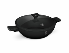 Pánev WOK s titanovým povrchem a poklicí 30 cm Matte Black Collection BH-8182