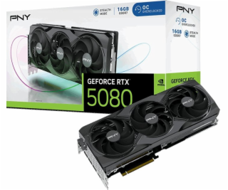PNY Grafická karta GeForce RTX5080 OC 3F 16GB 256bit 960GB/s