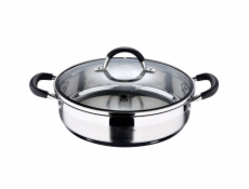 Servírovací pánev s poklicí nerez FOODIES 28 cm 3,8 litru BGMP-1503-BK