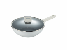 Pánev WOK s poklicí s nepřilnavým povrchem LINES 28 cm BG-57098-GY