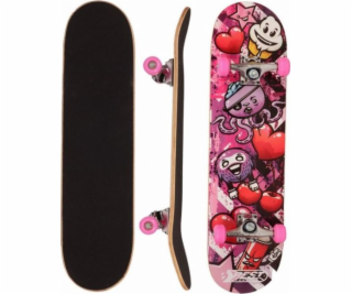 Skateboard Best Sporting Skateboard Dřevěný OCOTOPUS RŮŽO...