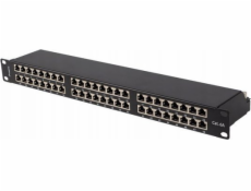 Lanberg Patch panel LANBERG, 48 portů, 1U, 19 , Cat 6A, FTP, stíněný, černý