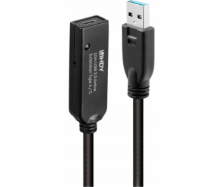 Lindy USB kabel USB-A - USB-C 10m černý (43376)
