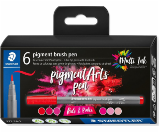 Staedtler Sada 6 štětcových fixů MultiInk Pigment Arts, č...